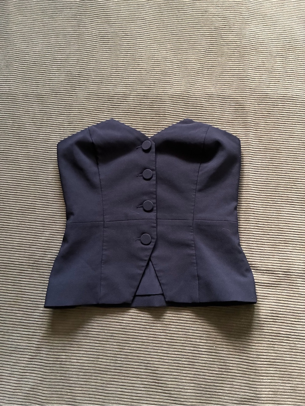 Dynamite Black Strapless Button-Front Black Going-Out Top